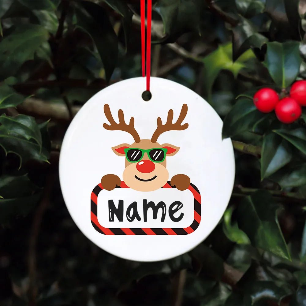 Personalised Name Reindeer Christmas Tree Ornaments - Christmas Ornaments Personalisr Au