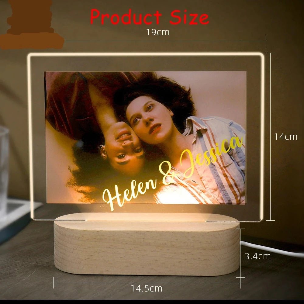 Personalised Night Light with Custom Photo - nightlight Personalisr Au