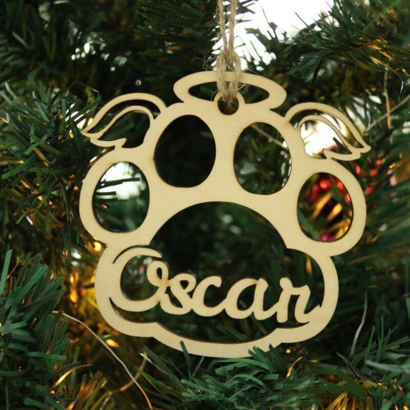 Personalised Pet Pawprint Christmas Ornament - Christmas & New Year,Ornaments Personalisr Au