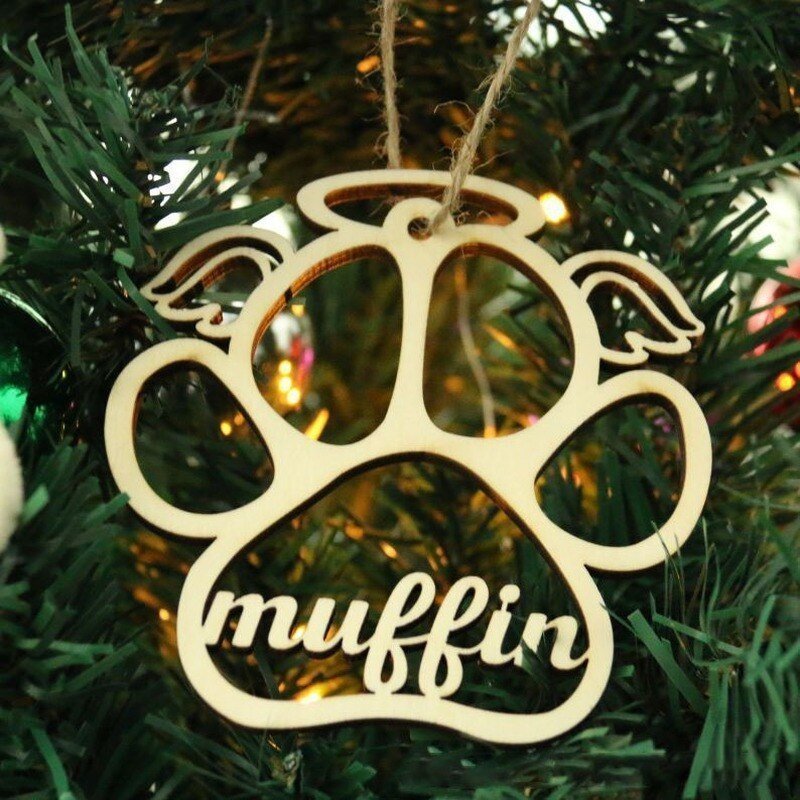 Personalised Pet Pawprint Christmas Ornament - Christmas & New Year,Ornaments Personalisr Au