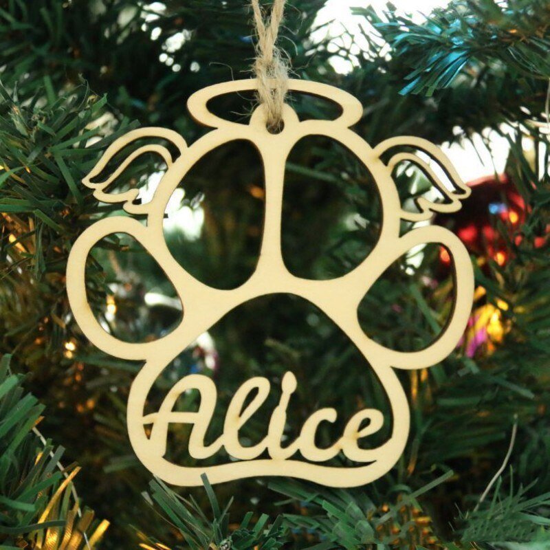 Personalised Pet Pawprint Christmas Ornament - Christmas & New Year,Ornaments Personalisr Au