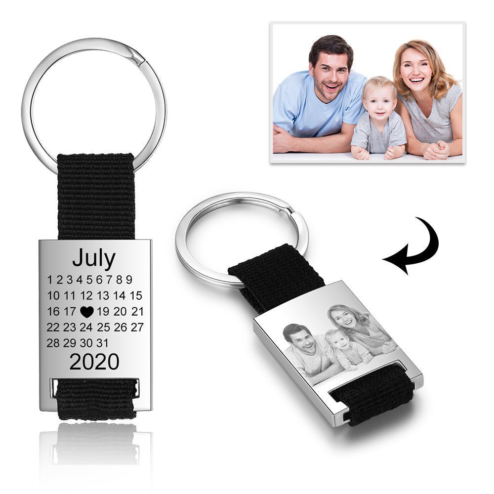 Personalised Photo & Calender Keychain - Keychain Personalisr Au