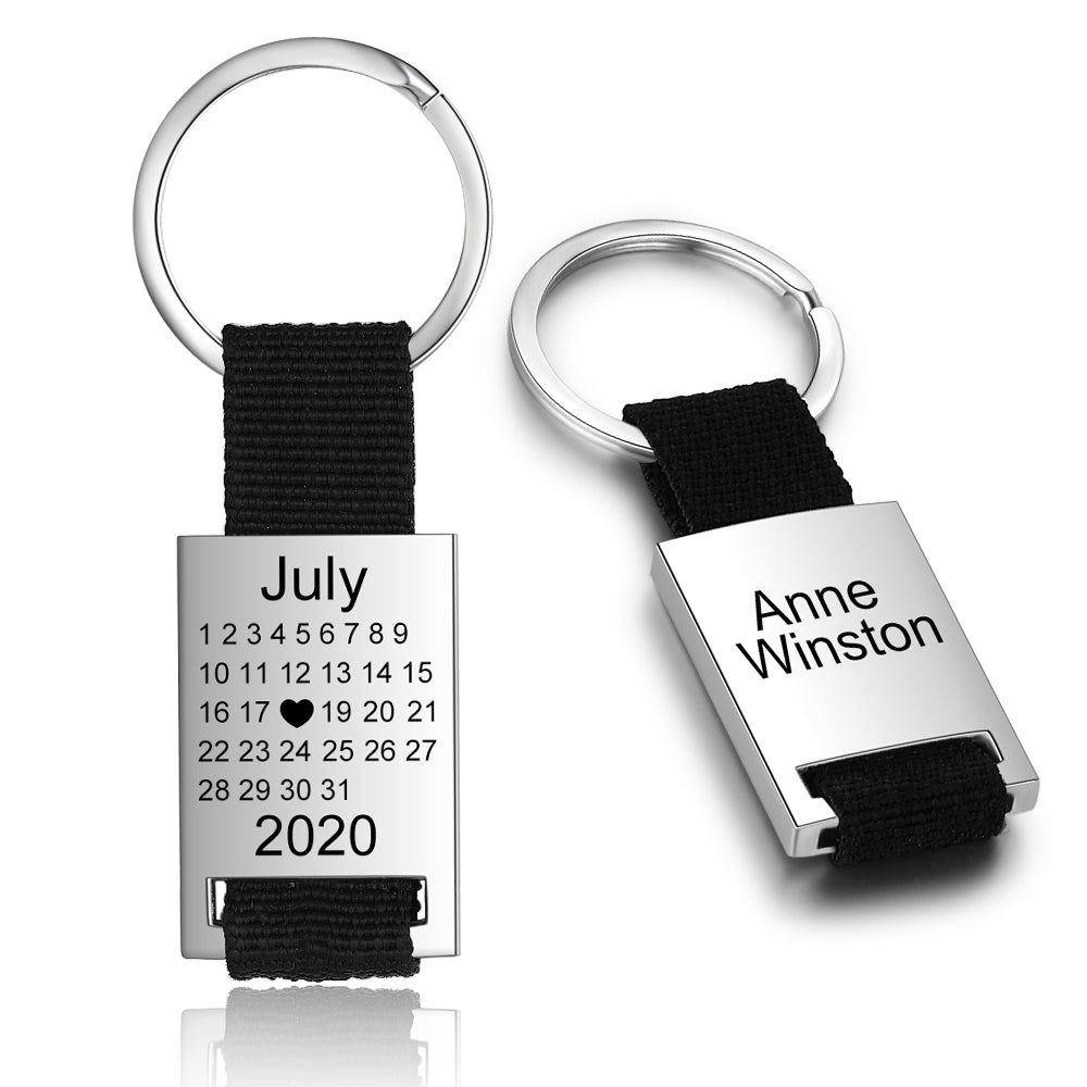 Personalised Photo & Calender Keychain - Keychain Personalisr Au