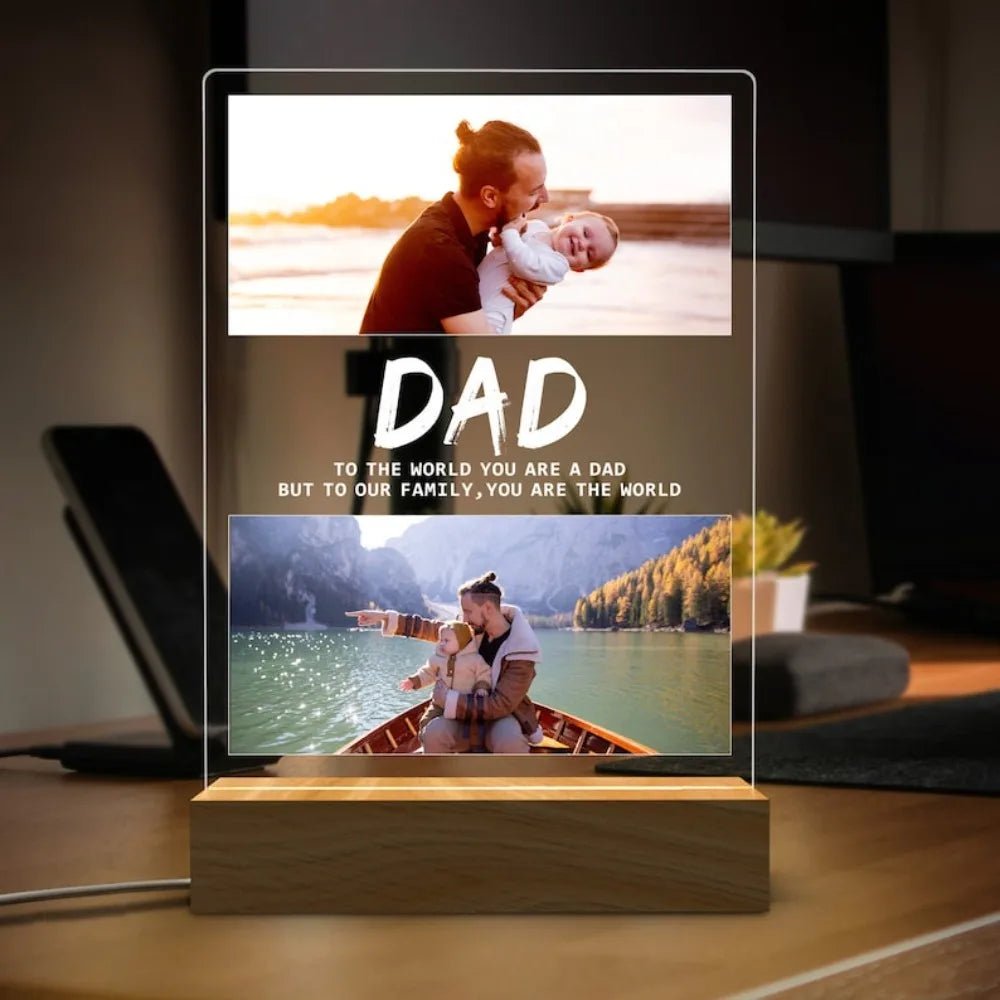 Personalised Photo Night Light Fathers Day Gift - nightlight Personalisr Au
