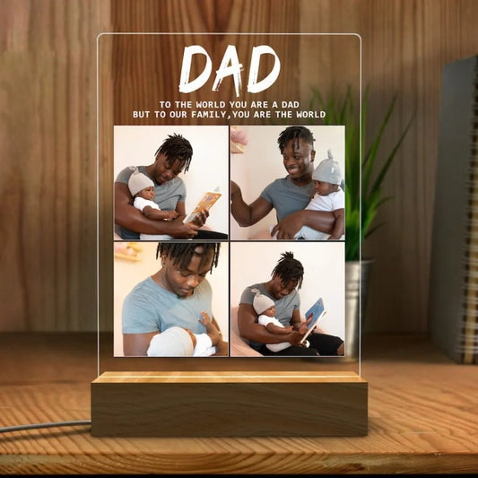 Personalised Photo Night Light Fathers Day Gift - nightlight Personalisr Au