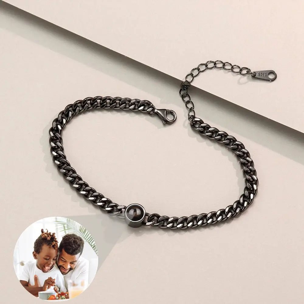 Personalised Photo Projection Bracelet 925 Sterling Silver