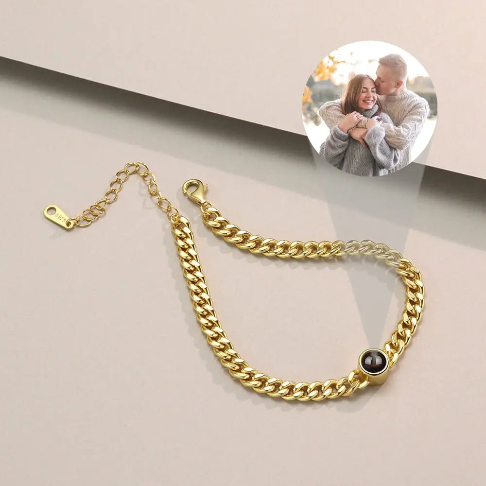 Personalised Photo Projection Bracelet 925 Sterling Silver