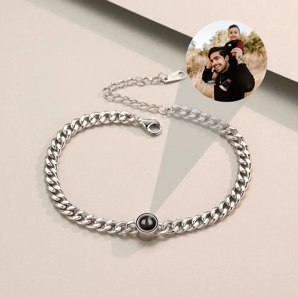 Personalised Photo Projection Bracelet 925 Sterling Silver
