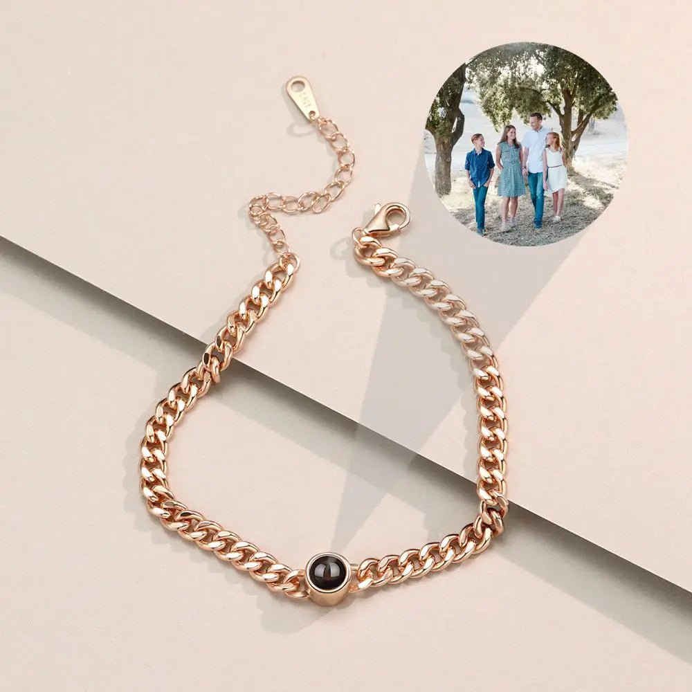 Personalised Photo Projection Bracelet 925 Sterling Silver
