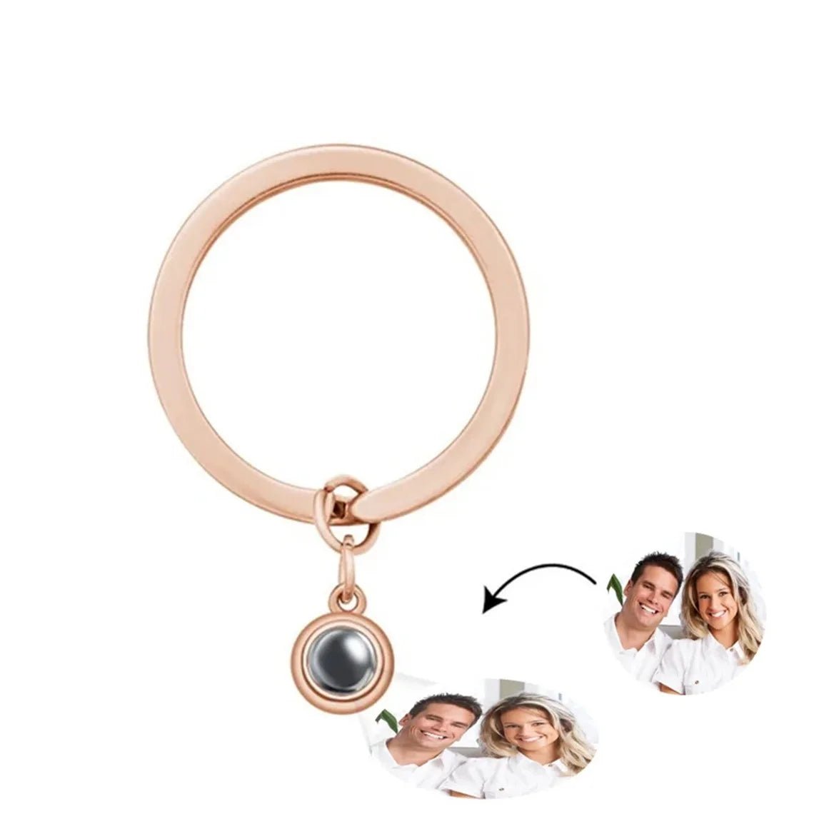 Personalised Photo Projection Keychains in Stainless Steel