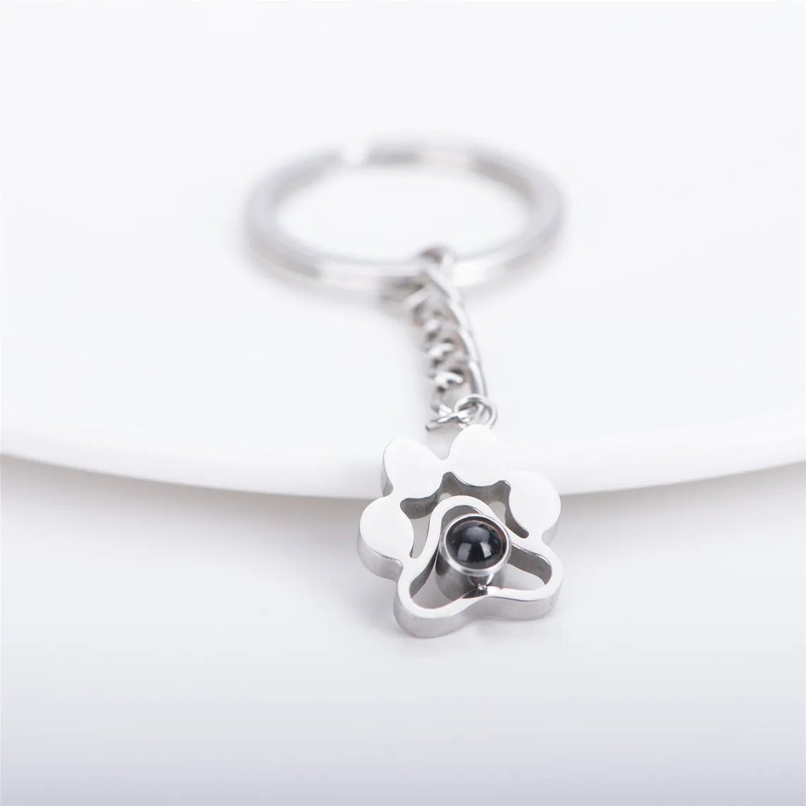 Personalised Photo Projection Keychains in Stainless Steel