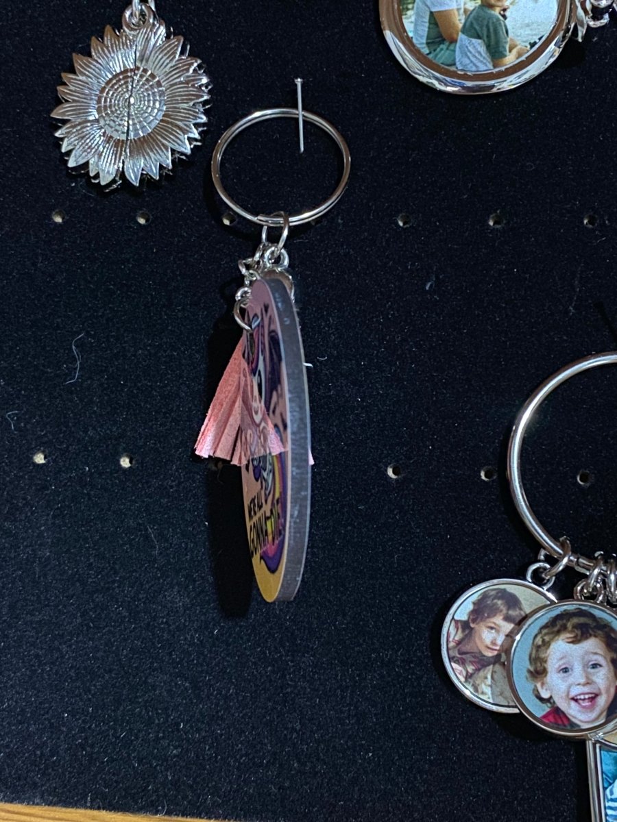 Personalised Photo Wood Disc Keyring