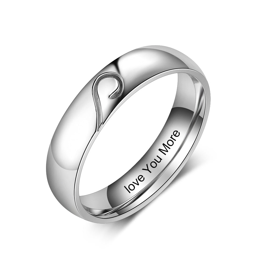 Personalised Promise Couple Rings - engraved ring Personalisr Au