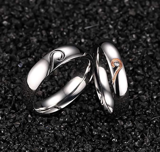 Personalised Promise Couple Rings - engraved ring Personalisr Au