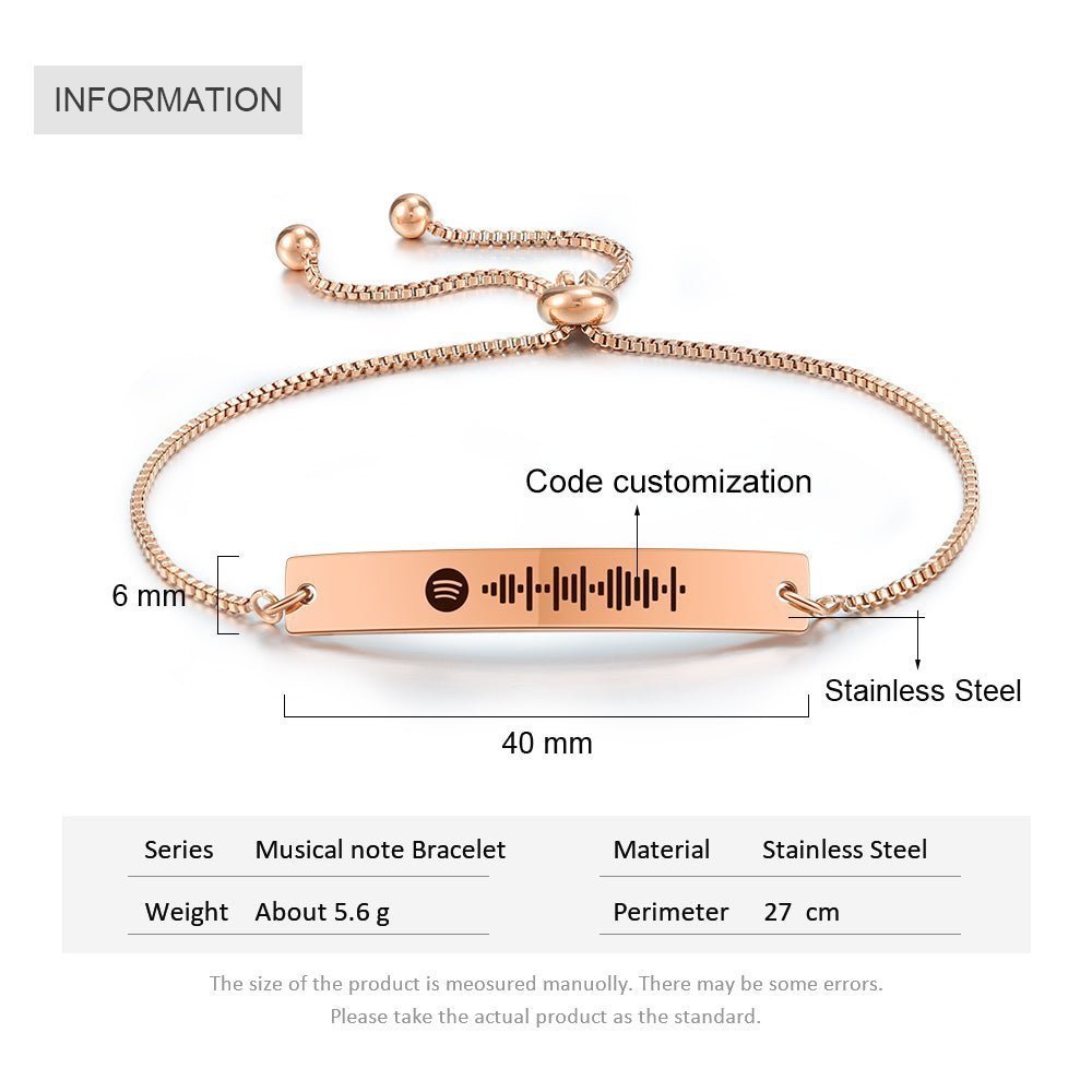 Personalised Spotify Code Bracelet - Fashion Bracelet Personalisr Au