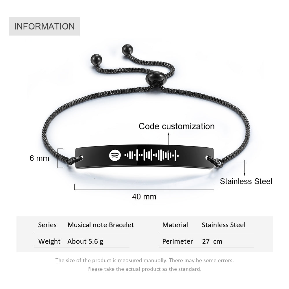 Personalised Spotify Code Bracelet - Fashion Bracelet Personalisr Au