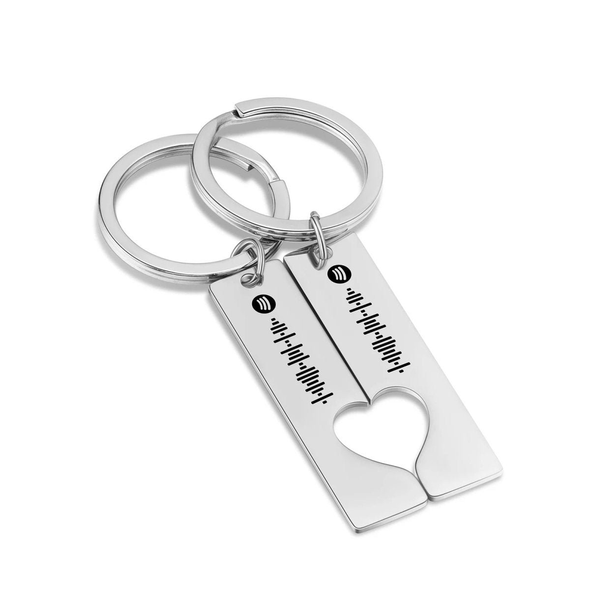 Personalised Spotify Code Keyring for Couples