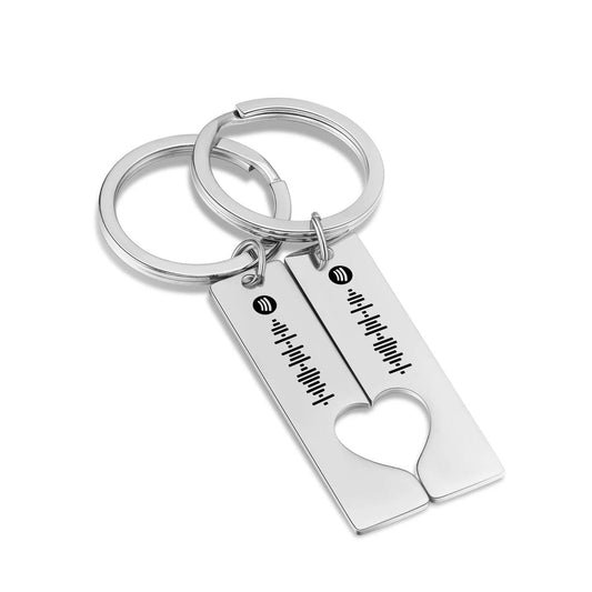 Personalised Spotify Code Keyring for Couples - Personalisr Au