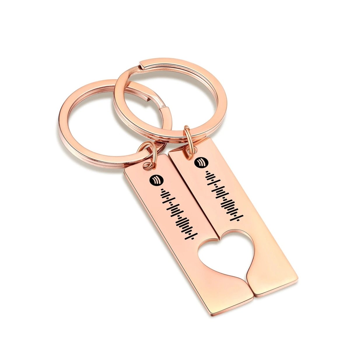 Personalised Spotify Code Keyring for Couples