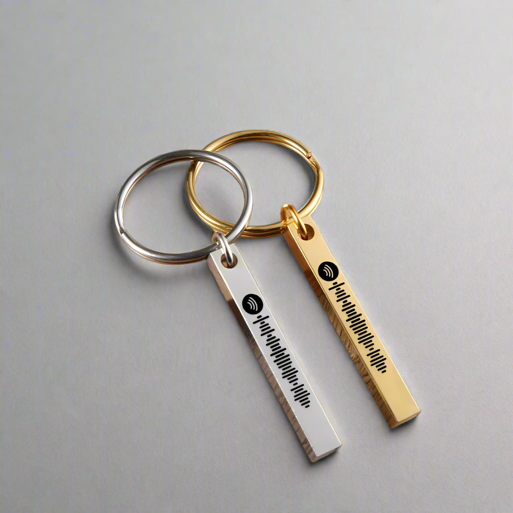 Personalised Spotify Code Key Chain Unique Music Accessory