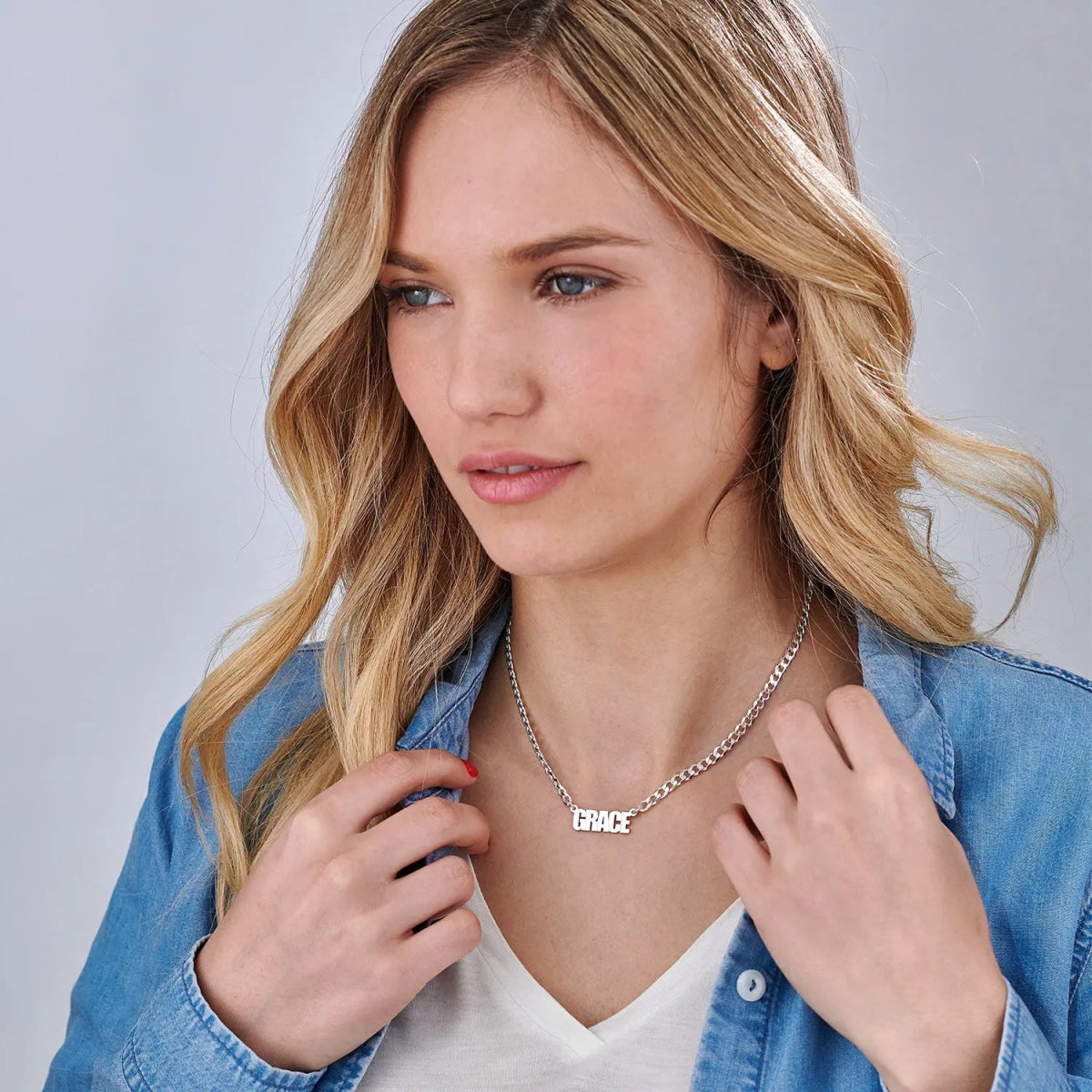 Personalised Stainless Steel Name Necklace - Gold, Silver, Rose Gold - Name Necklaces Personalisr Au