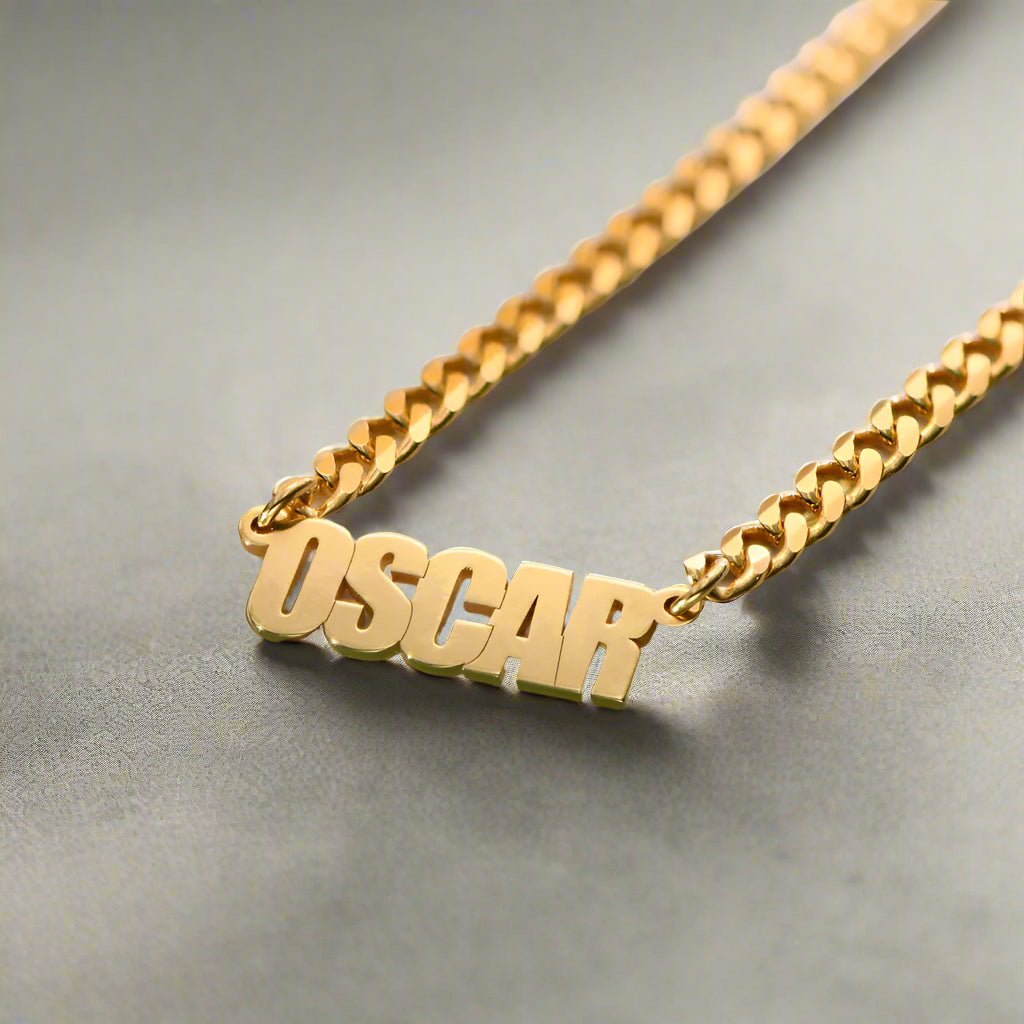 Personalised Stainless Steel Name Necklace - Gold, Silver, Rose Gold - Name Necklaces Personalisr Au