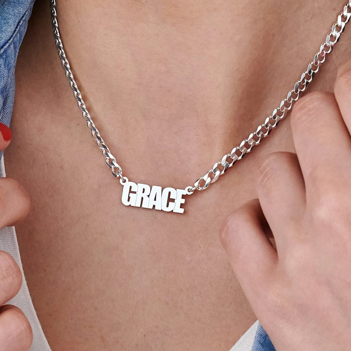 Personalised Stainless Steel Name Necklace - Gold, Silver, Rose Gold - Name Necklaces Personalisr Au