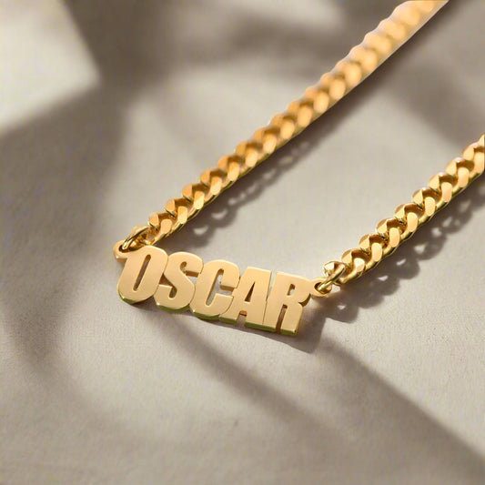 Personalised Stainless Steel Name Necklace - Gold, Silver, Rose Gold - Name Necklaces Personalisr Au