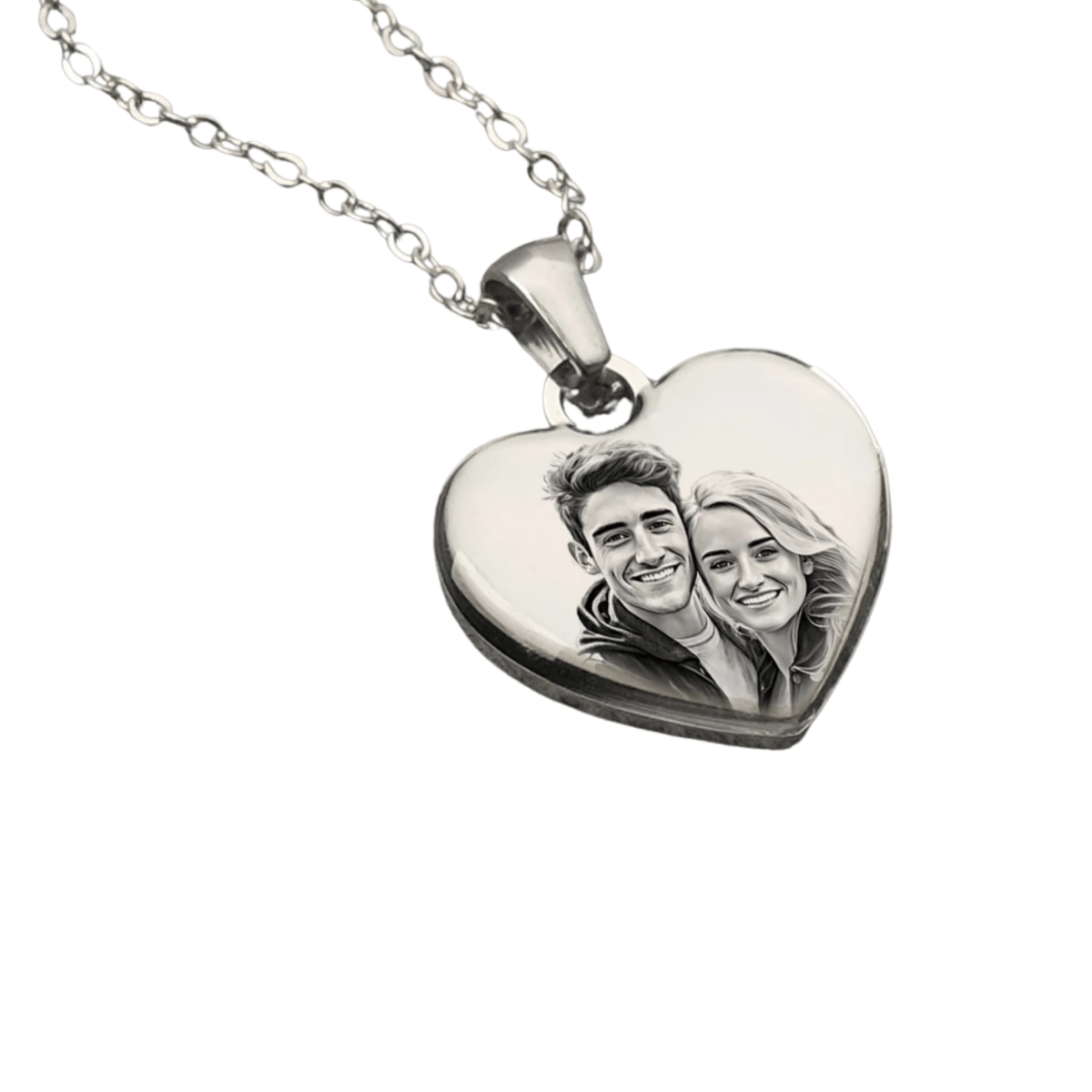 Personalised Stainless Steel Pendant Custom Engraved Keepsake - Photo Necklaces Personalisr Au