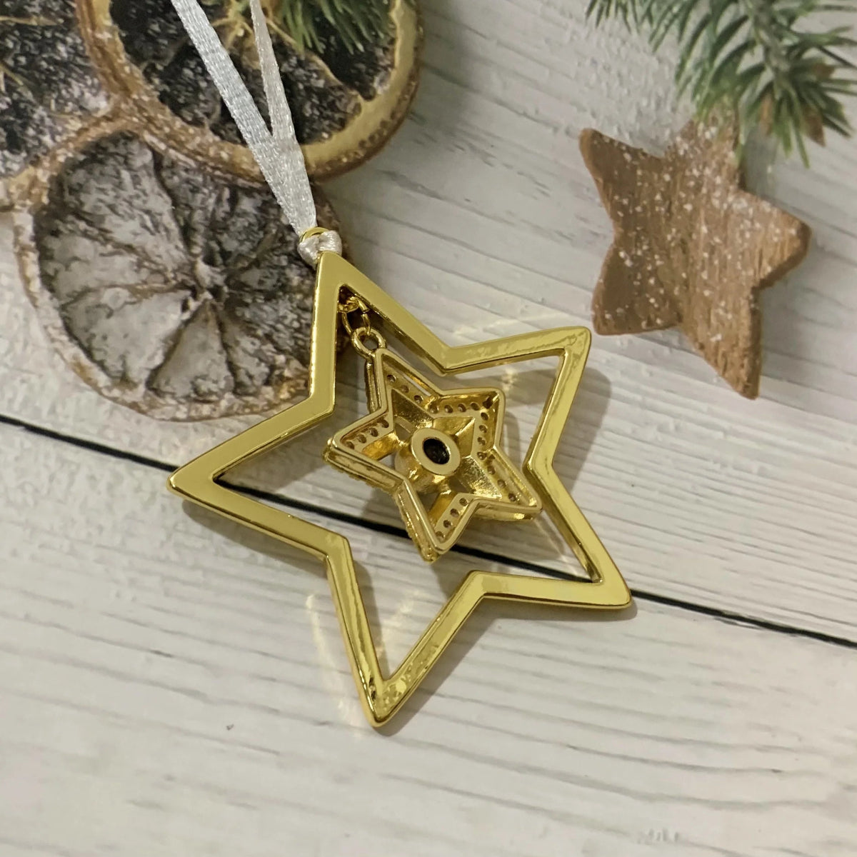 Personalised Star Projection Photo Ornament - Christmas Ornaments Personalisr Au