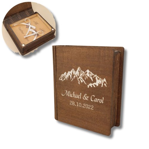 Personalised Wedding Book Ring Box - Ring Box Personalisr Au