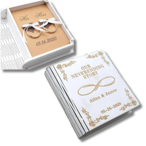 Personalised Wedding Book Ring Box - Ring Box Personalisr Au