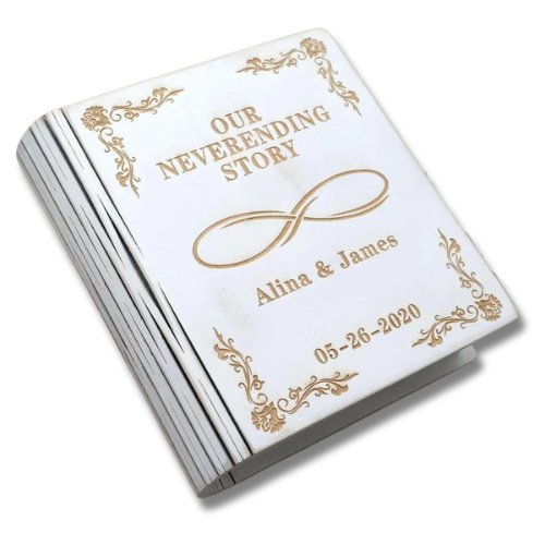 Personalised Wedding Book Ring Box - Ring Box Personalisr Au
