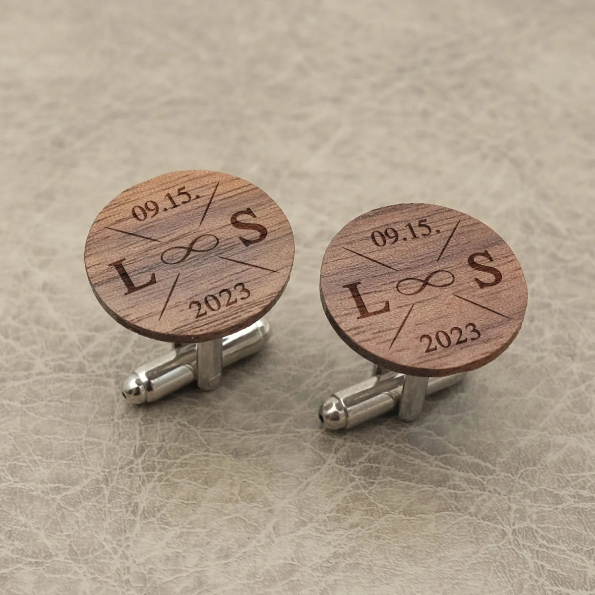 Personalised Wooden CufflinksCufflinks