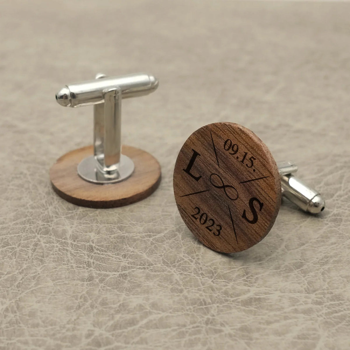 Personalised Wooden CufflinksCufflinks