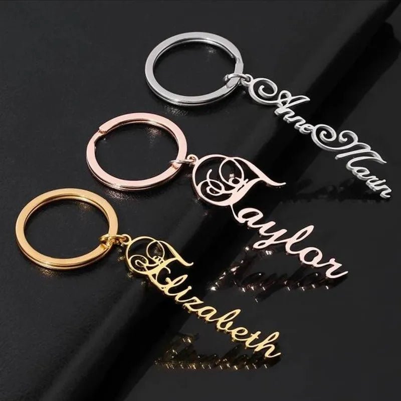 Personalized Keychain with Name – Custom Stainless Steel Keyring - Key Chains Personalisr Au
