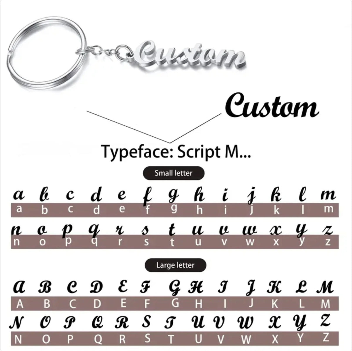 Personalized Keychain with Name – Custom Stainless Steel Keyring