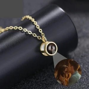 Photo Projection 925 Circle Pendant Necklace - ,Photo Necklaces Personalisr Au