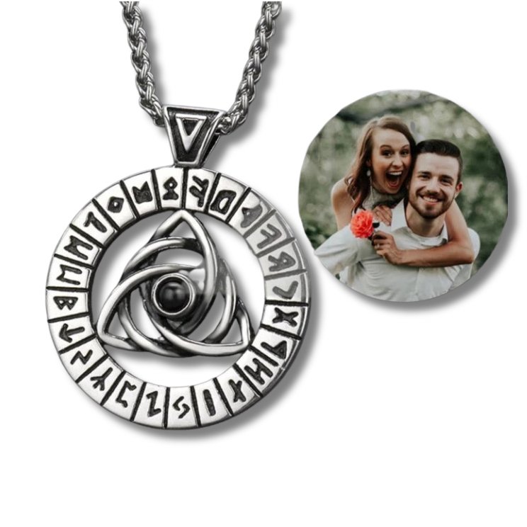 Photo Projection Celtic Amulet Necklaces,Photo Necklaces
