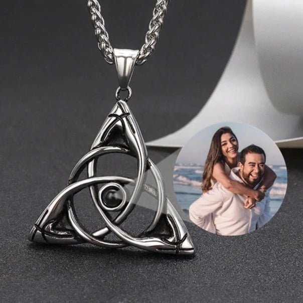 Photo Projection Celtic Amulet Necklaces,Photo Necklaces