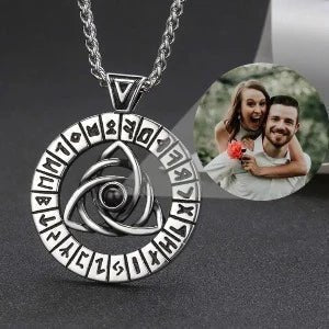 Photo Projection Celtic Amulet Necklaces,Photo Necklaces