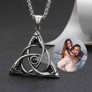 Photo Projection Celtic Amulet Necklaces,Photo Necklaces