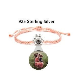 Photo Projection Paw Print Rope Bracelet bracelets
