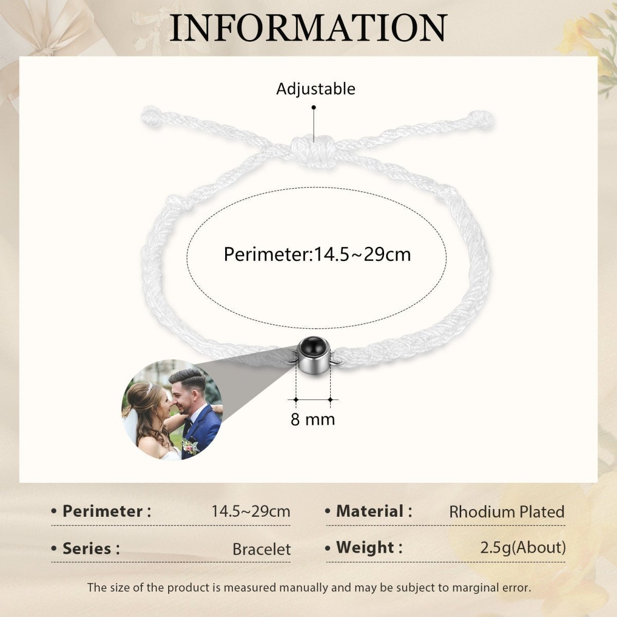 Photo Projection Woven Rope Bracelet2022 - 10,Photo Bracelets