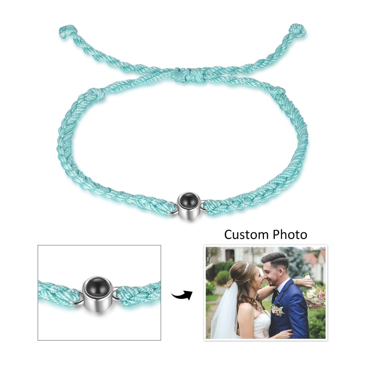 Photo Projection Woven Rope Bracelet2022 - 10,Photo Bracelets