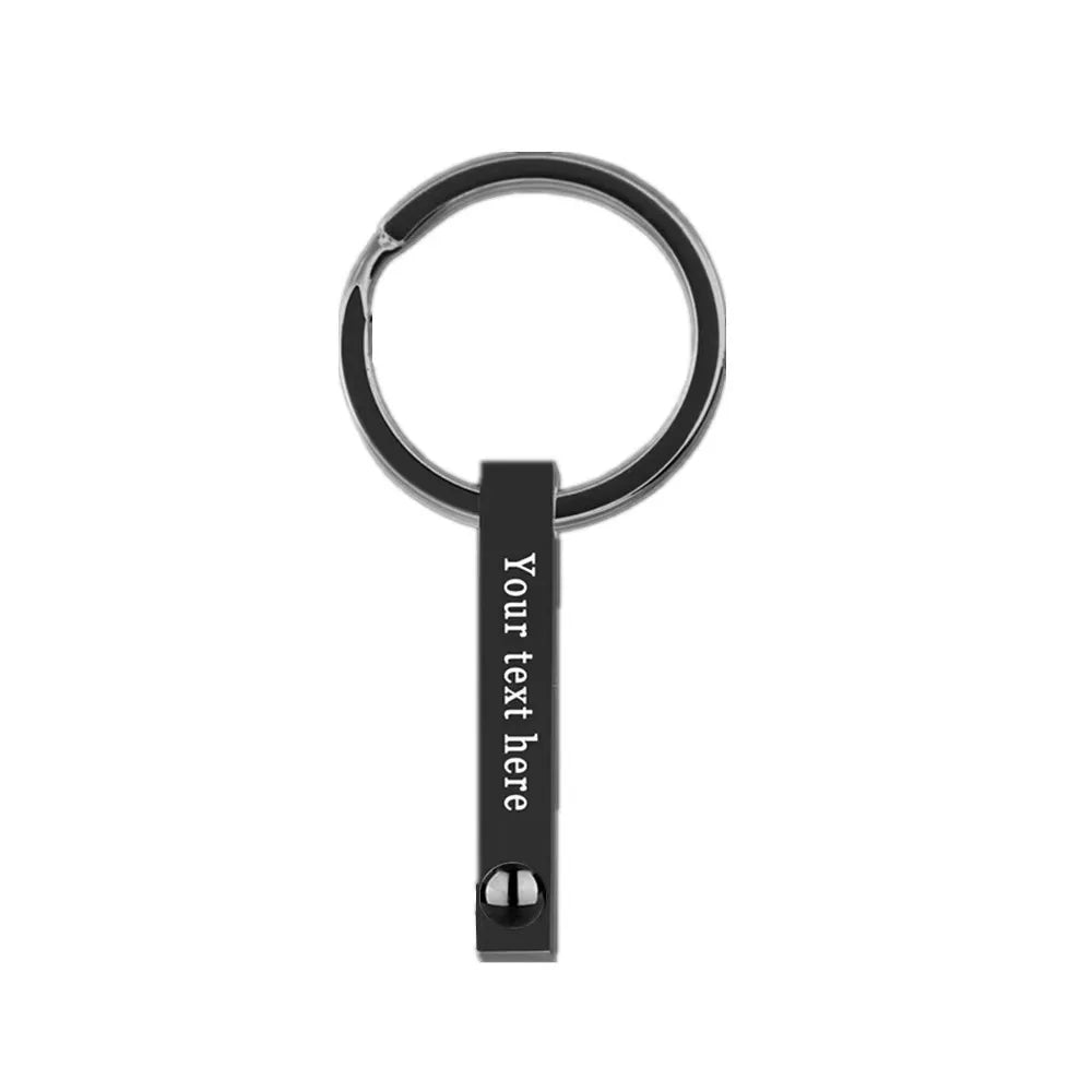 bar projection photo keychain with engraving