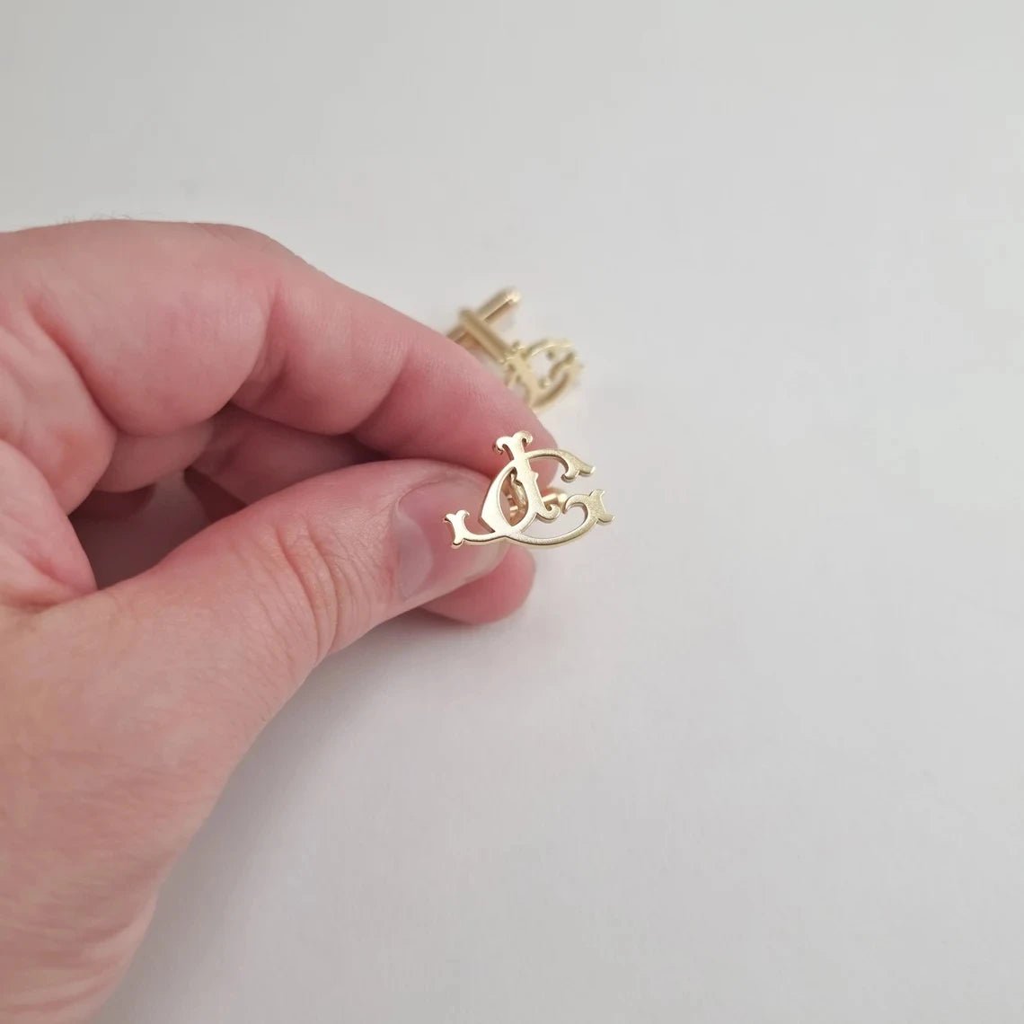 Regal Monogram Stainless Steel Cufflinks - Cufflinks Personalisr Au