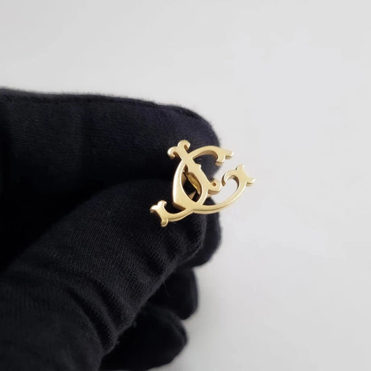 Regal Monogram Stainless Steel Cufflinks - Cufflinks Personalisr Au