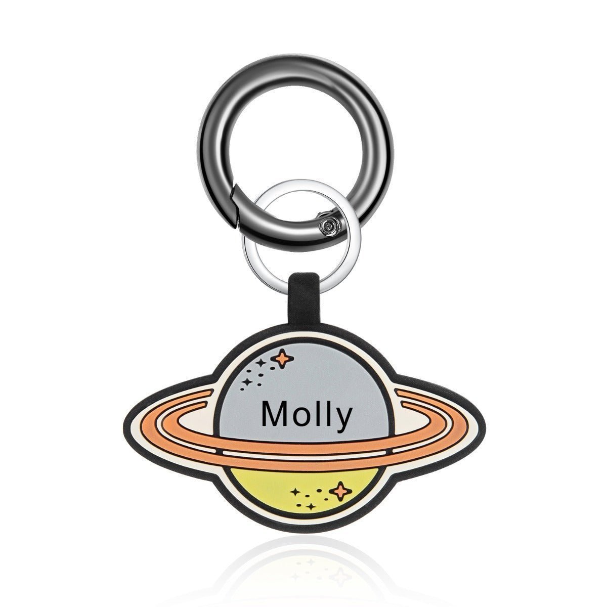 Silicone Saturn Planet Pet ID Tag - Dog Tag Personalisr Au