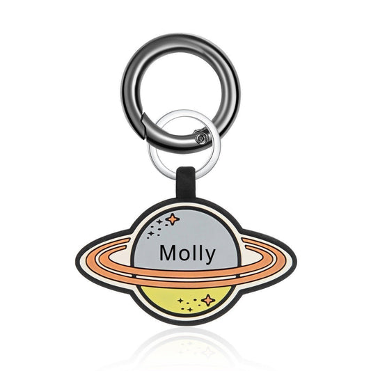 Silicone Saturn Planet Pet ID Tag - Dog Tag Personalisr Au